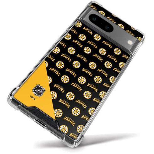 NHL Boston Bruins Pattern Google Pixel 8a Clear Case